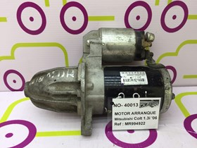 Motor de Arranque Mitsubishi Colt VI 1.3 Cv de 2006 - Ref OEM :  MR994922